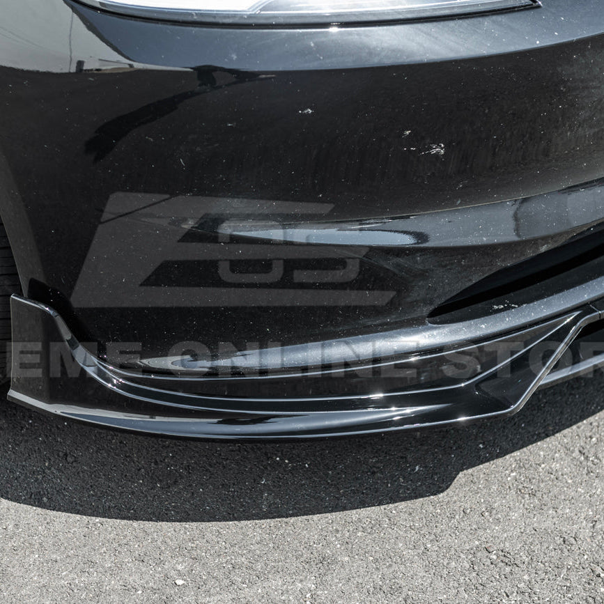 2024-Up Tesla Model 3 Track Style Front Lip Splitter