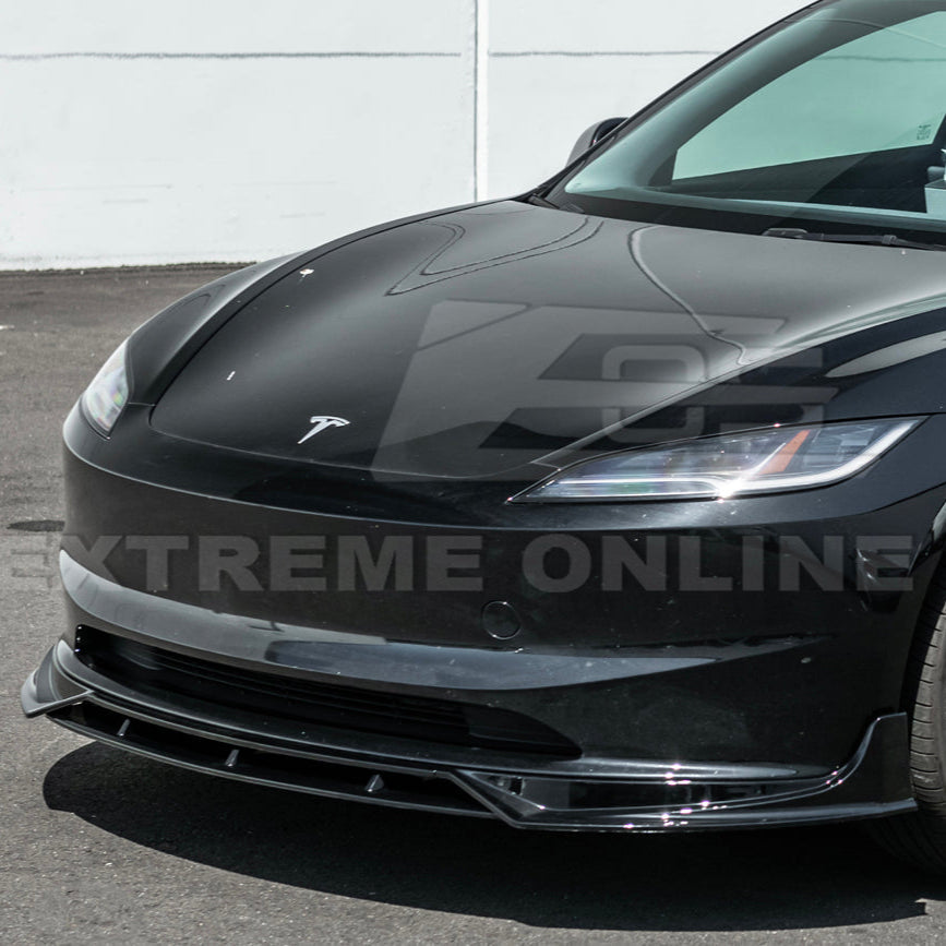 2024-Up Tesla Model 3 Track Style Front Lip Splitter