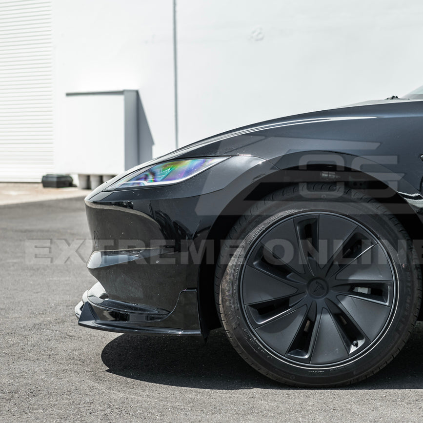 2024-Up Tesla Model 3 Track Style Front Lip Splitter