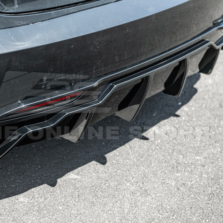 2024-Up Tesla Model 3 Track Style Rear Bumper Diffuser Lip