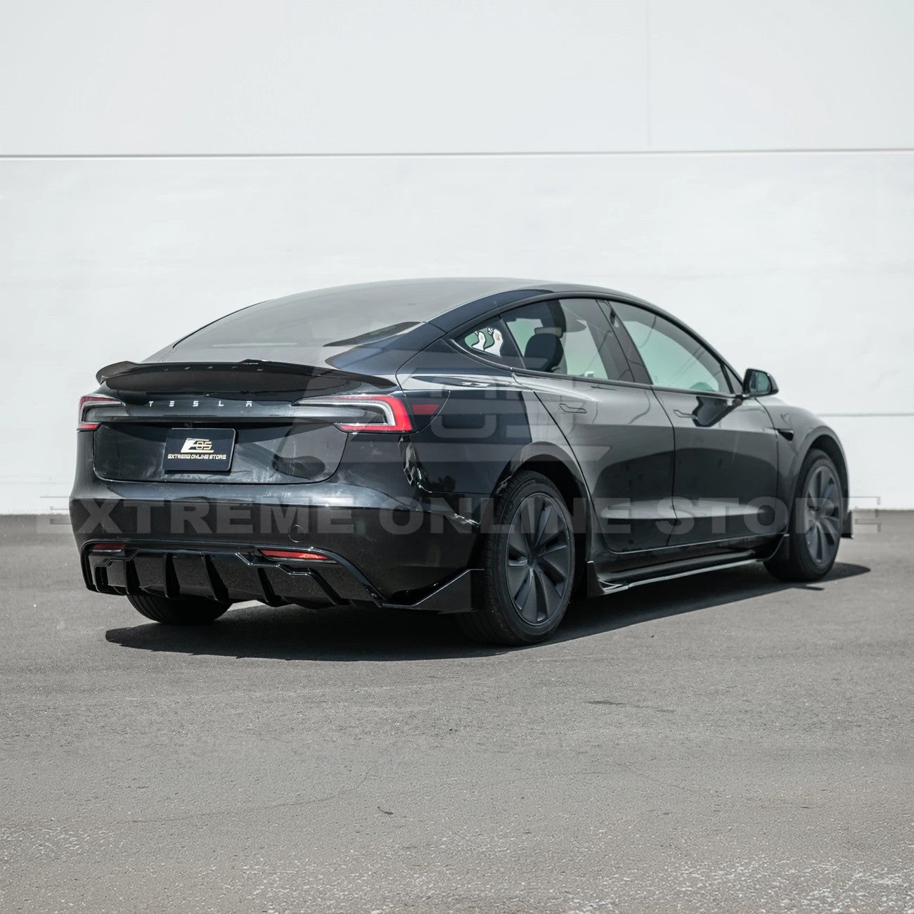 2024-Up Tesla Model 3 Track Style Rear Bumper Diffuser Lip