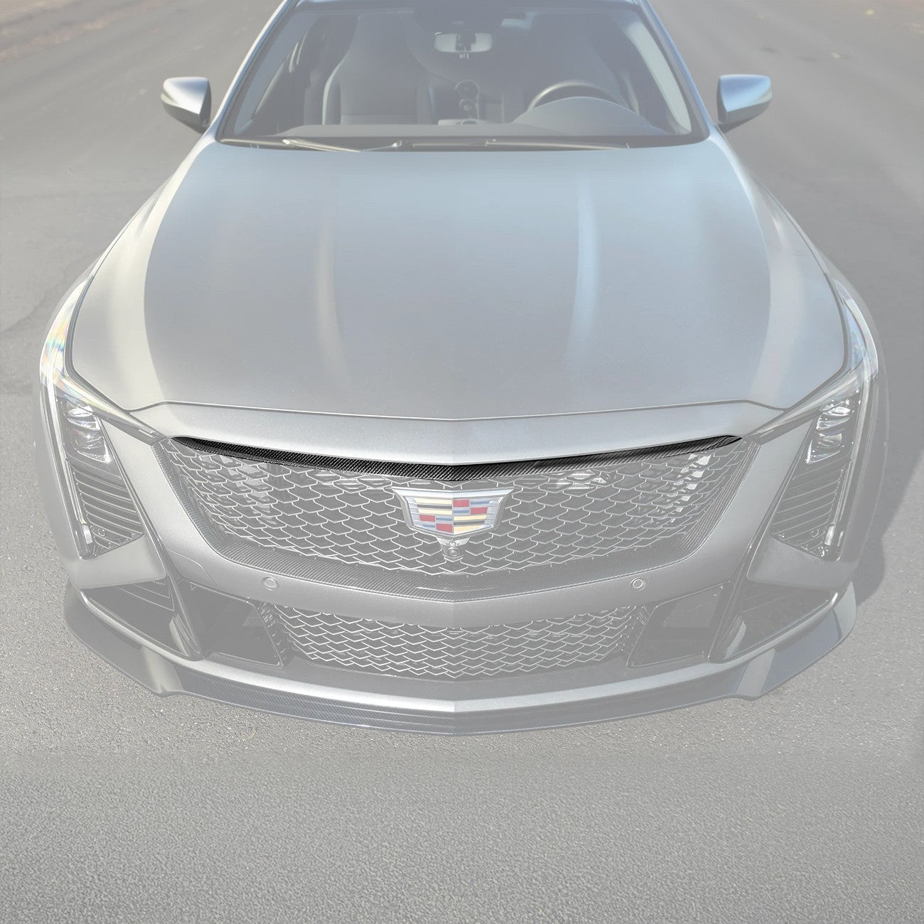 2025-Up Cadillac CT5-V Blackwing | DRY CARBON FIBER Front Upper Grille Trim Insert