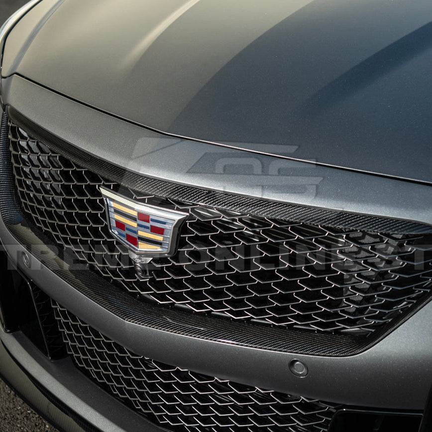 2025-Up Cadillac CT5-V Blackwing | DRY CARBON FIBER Front Upper Grille Trim Insert