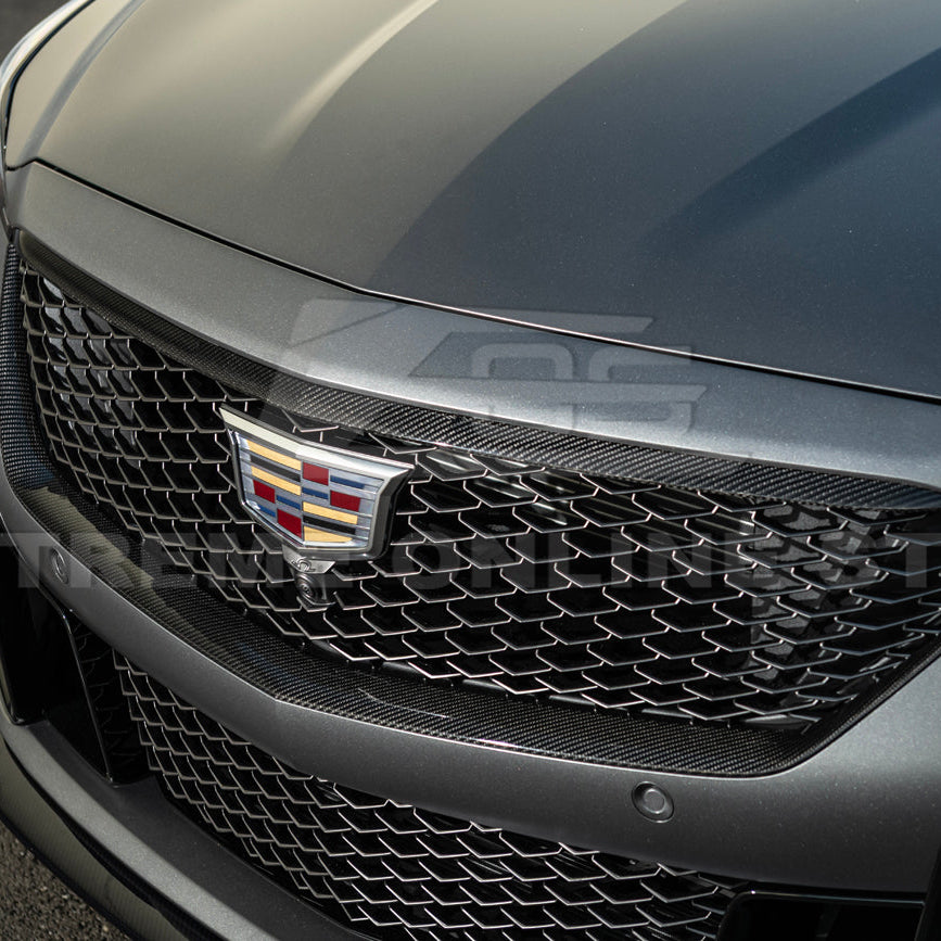 2025-Up Cadillac CT5-V Blackwing DRY CARBON FIBER Front Upper & Lower Grille Trim