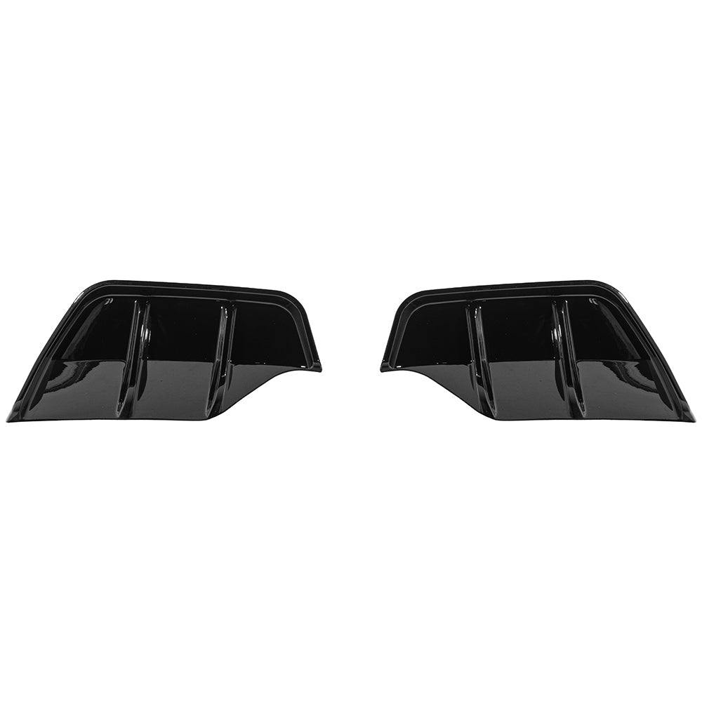 2025-Up Tesla Model Y | Fast Style Glossy Black Rear Bumper Finned Diffuser - Grocery Getter Performance