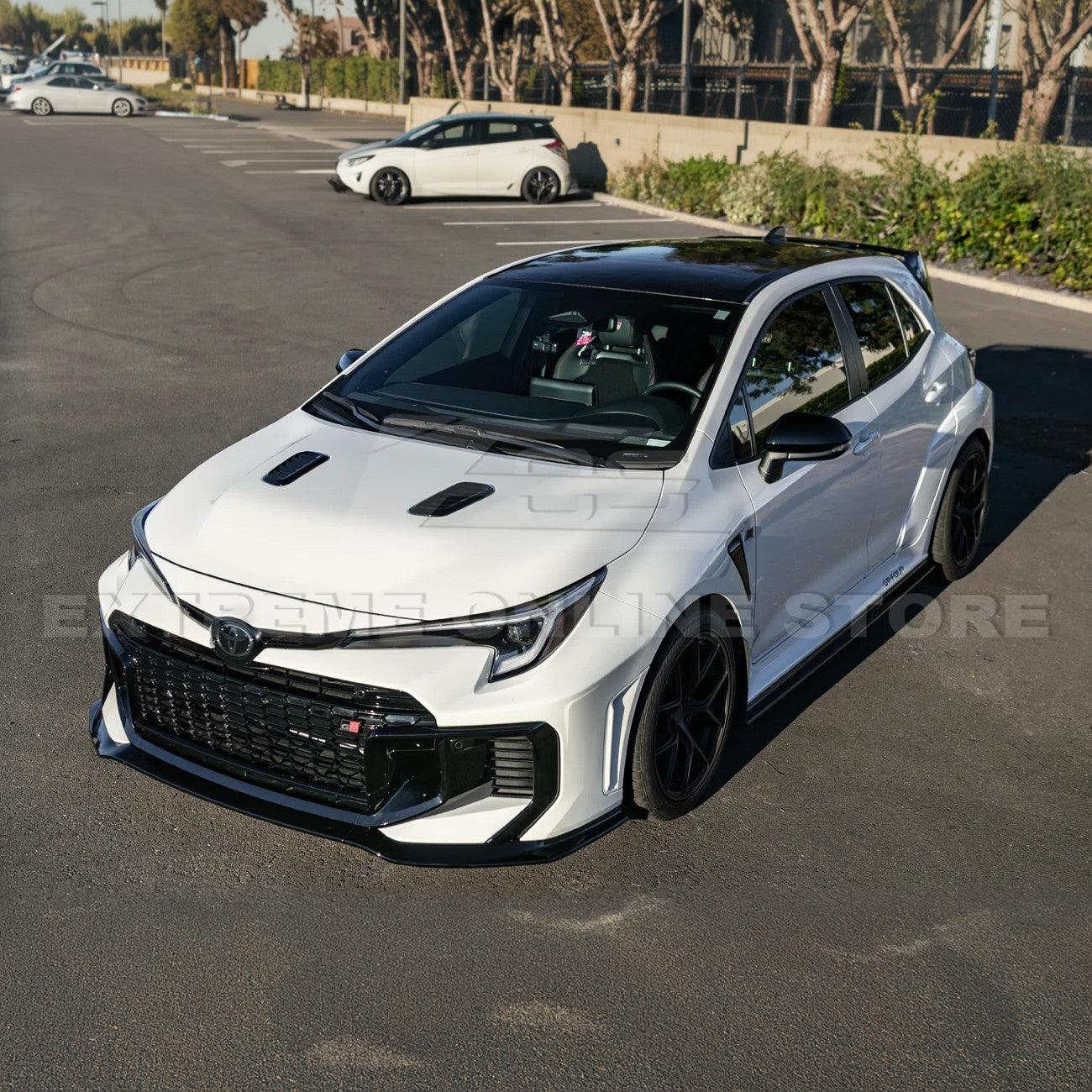 2025-Up Toyota GR Corolla Glossy Black Front Lip Side Skirts Rear Wing Spoiler