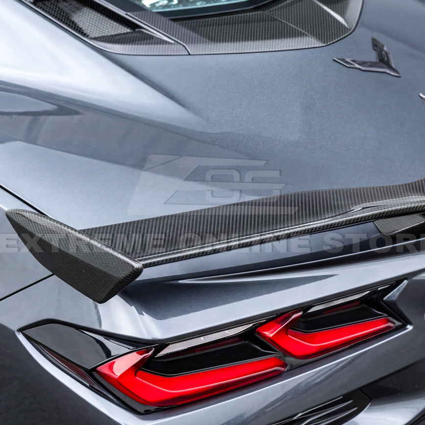 Corvette C8 Z06 W/ Z07 Package Factory Dry Carbon Fiber Rear High Wing Spoiler