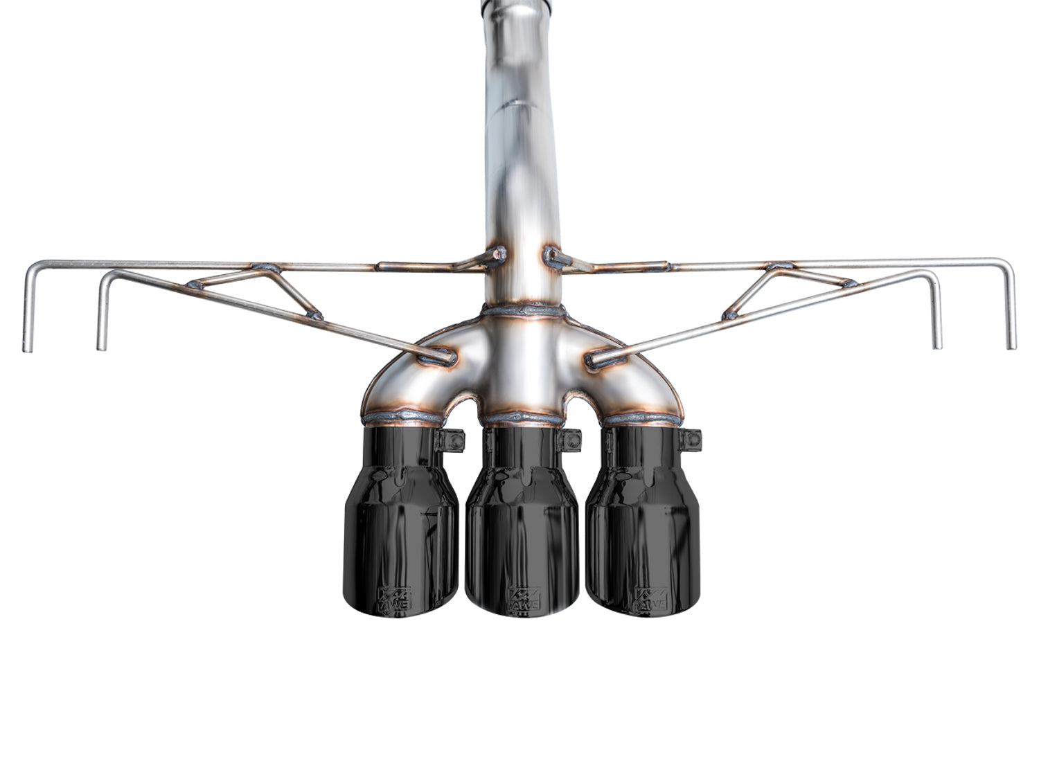 AWE Track Edition Exhaust for FL5 Civic Type R - Triple Diamond Black Tips