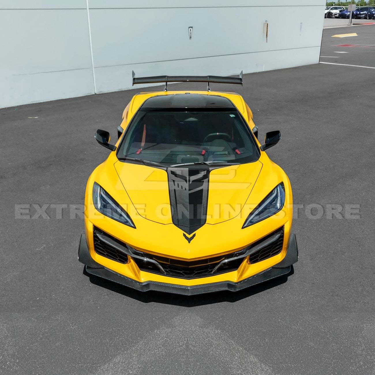 2023-Up Corvette C8 Z06 Z07 DRY CARBON FIBER Extended Package Front Lip & Canards