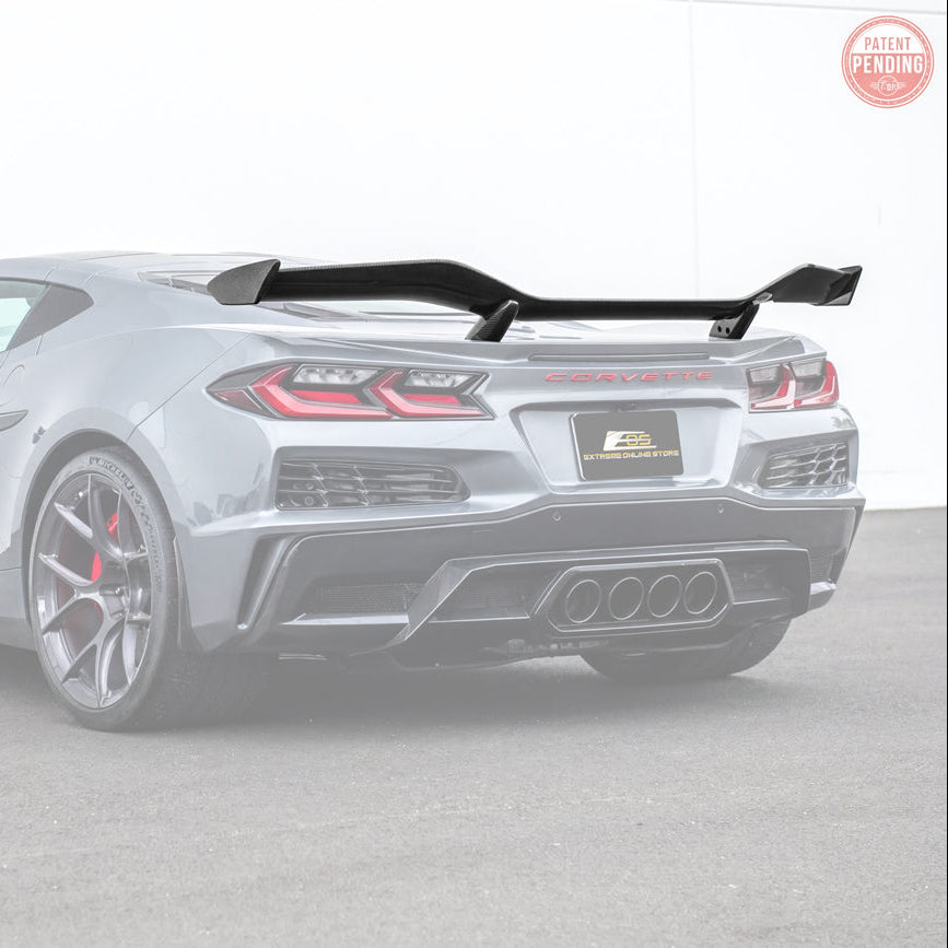 Corvette C8 Z06 W/ Z07 Package Factory Dry Carbon Fiber Rear High Wing Spoiler