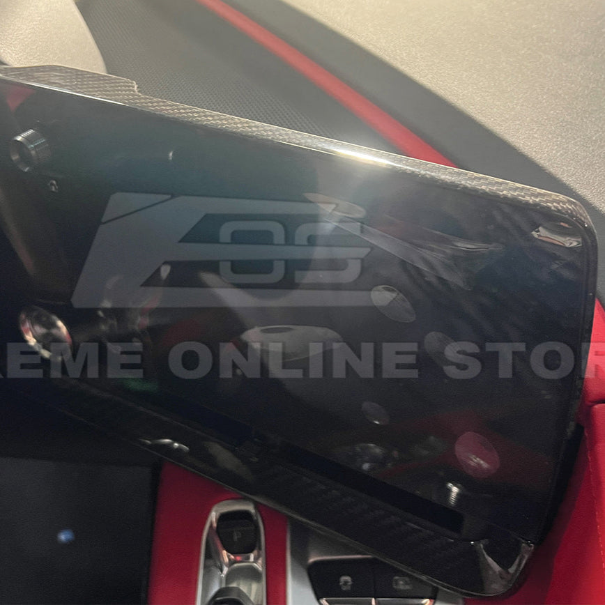 Corvette C8 DRY CARBON FIBER Radio GPS Navigation Screen Cover