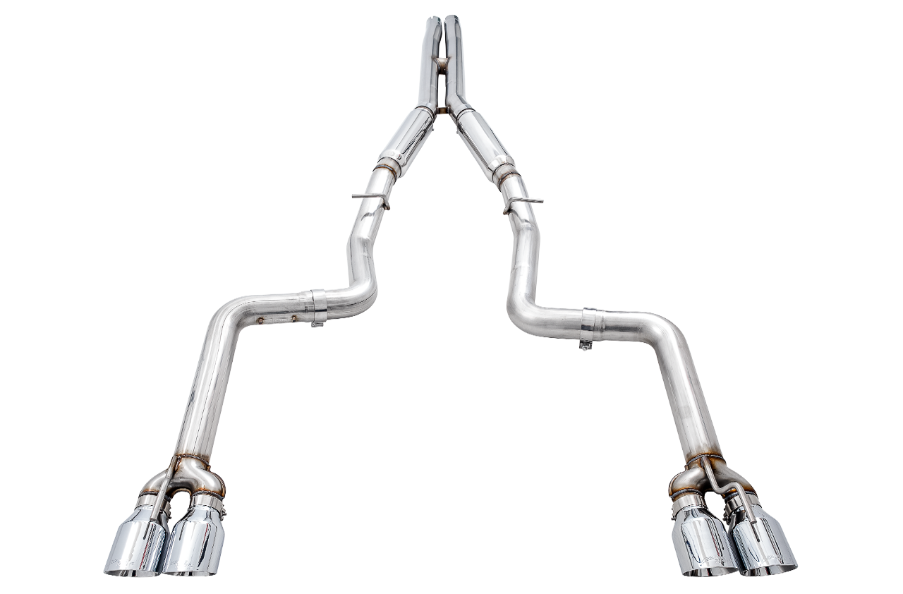 AWE Track Edition Exhaust for 17+ Challenger 5.7 - Chrome Silver Quad Tips