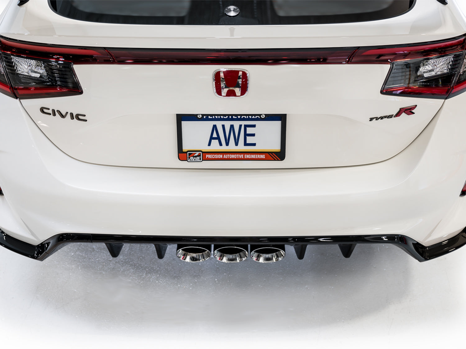 AWE Touring Edition Exhaust for FL5 Civic Type R - Triple Chrome Silver Tips