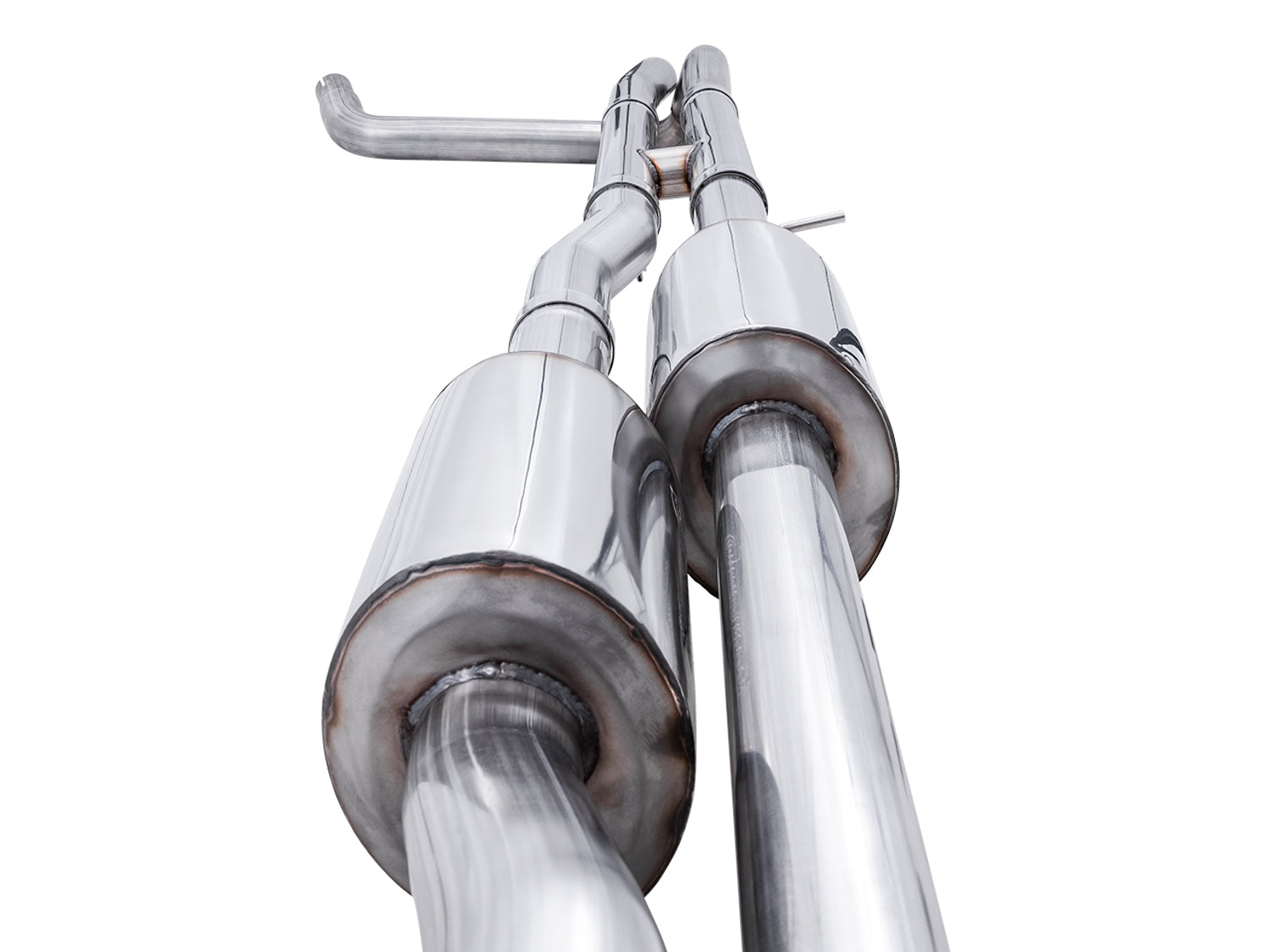 AWE 0FG Catback Split Rear Exit Exhaust for 4th Gen Silverado/Sierra 1500 6.2L (with bumper cutouts) - Quad Chrome Silver Tips
