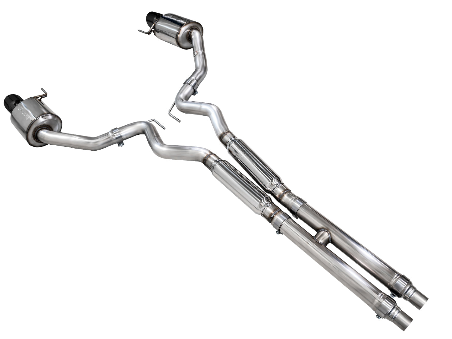 AWE Touring Edition Exhaust for S650 Ford Mustang GT Fastback - Dual Diamond Black Tips
