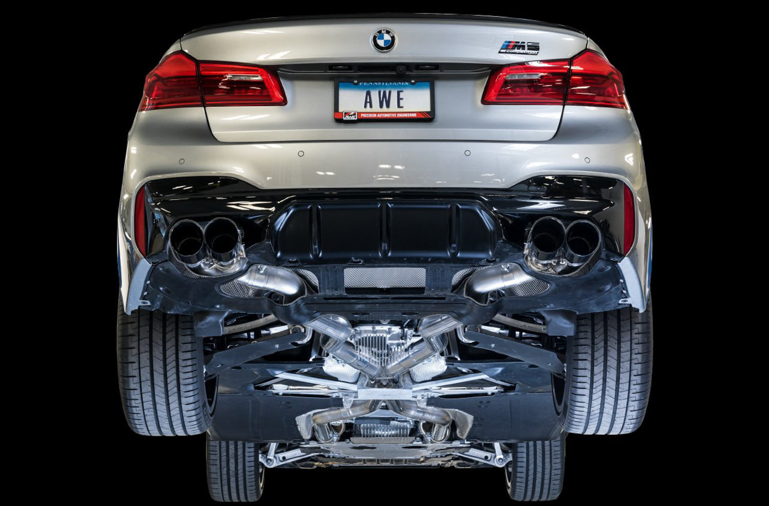 AWE SwitchPath™ Catback Exhaust for BMW F90 M5 - Diamond Black Tips