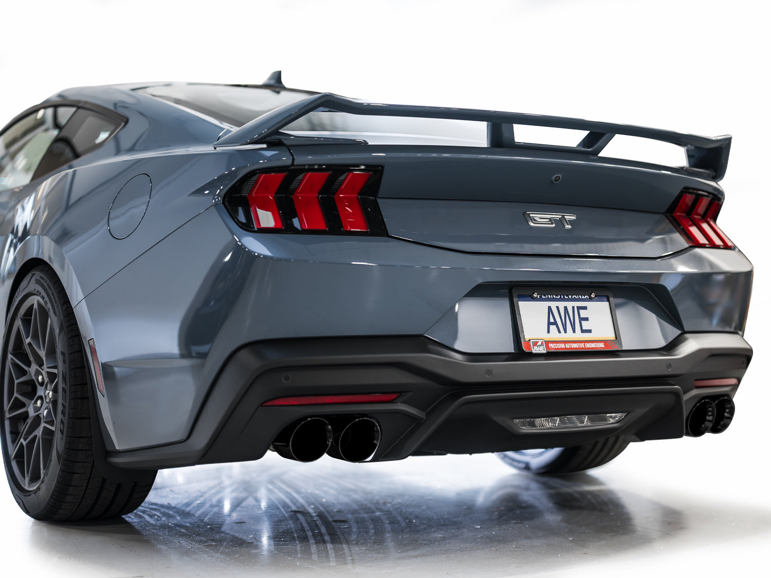 AWE SwitchPath™ Exhaust for S650 Ford Mustang GT Fastback - Quad Diamond Black Tips