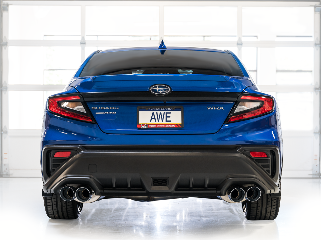 AWE Touring Edition Exhaust for VB Subaru WRX - Chrome Silver Tips