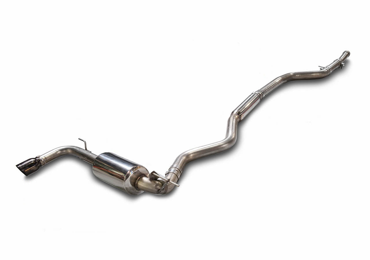 AWE Touring Edition Exhaust + Performance Mid Pipe for BMW F30 320i, Single Side - Diamond Black Tip (90mm)