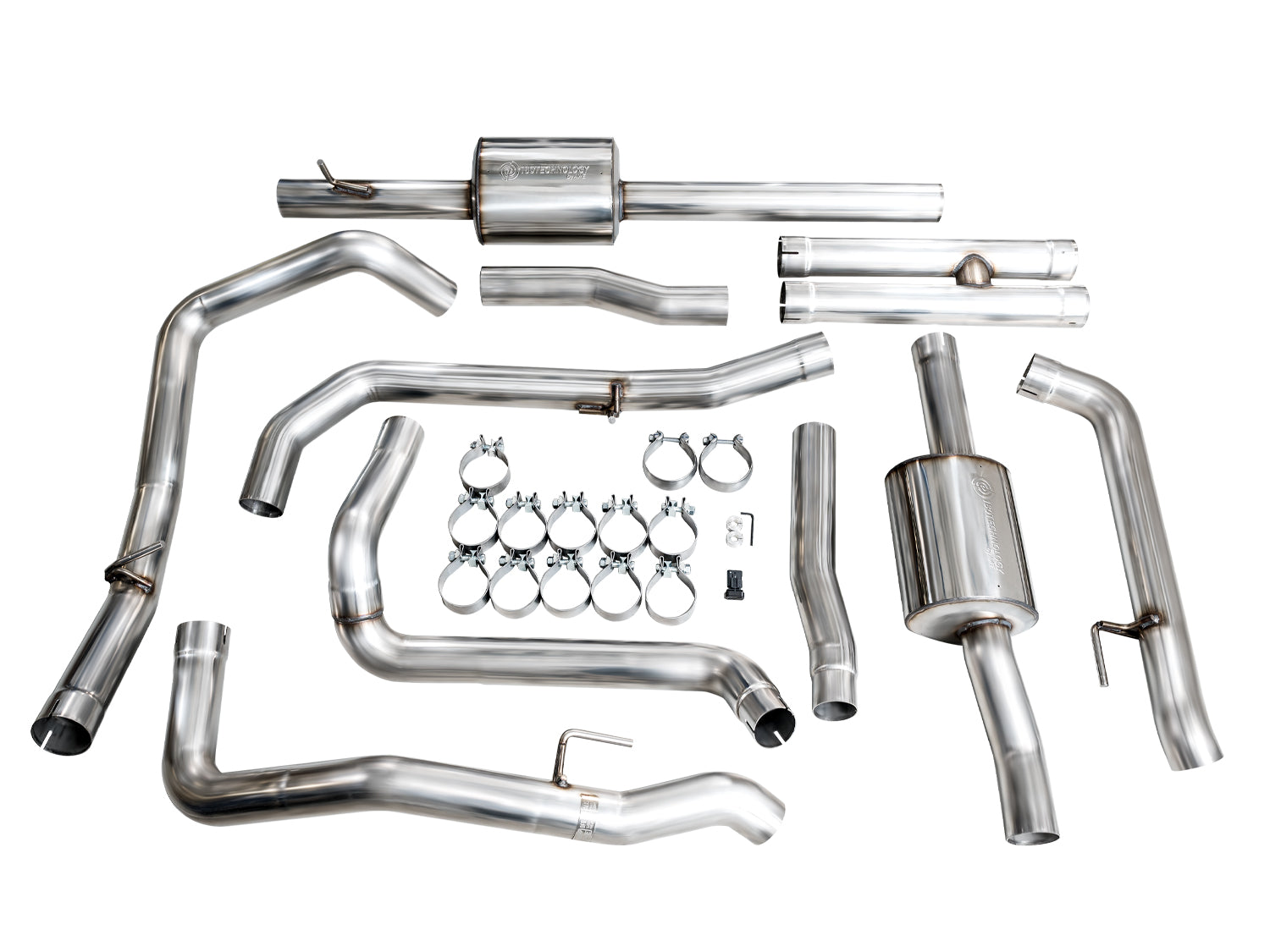 AWE 0FG Catback Split Rear Exit Exhaust for 4th Gen Silverado/Sierra 1500 6.2L (with bumper cutouts) - OE Tips