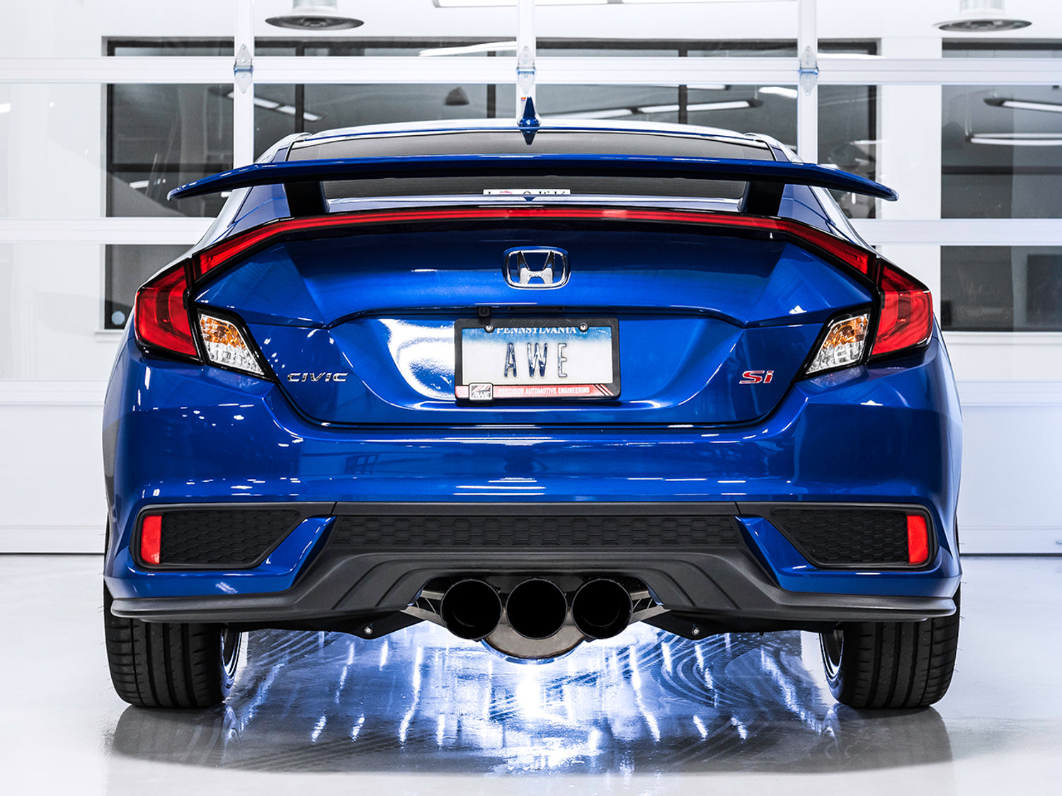 AWE Touring Edition Exhaust for 10th Gen Civic Si Coupe / Sedan (includes Front Pipe) - Dual Diamond Black Tips