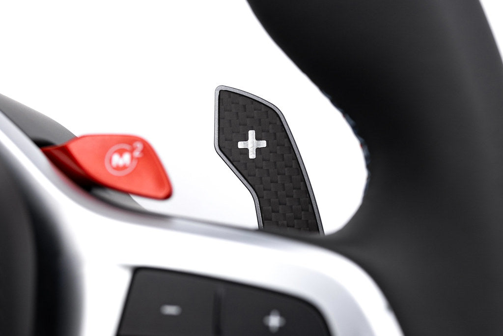 JQ Werks / MadTrace BMW G-Chassis Clubsport Magnetic Shift Paddle Set - Carbon V3
