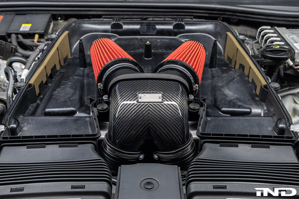 Eventuri 4.0TFSI Twin Turbo V8 Black Carbon Intake System - Plastic Inlet