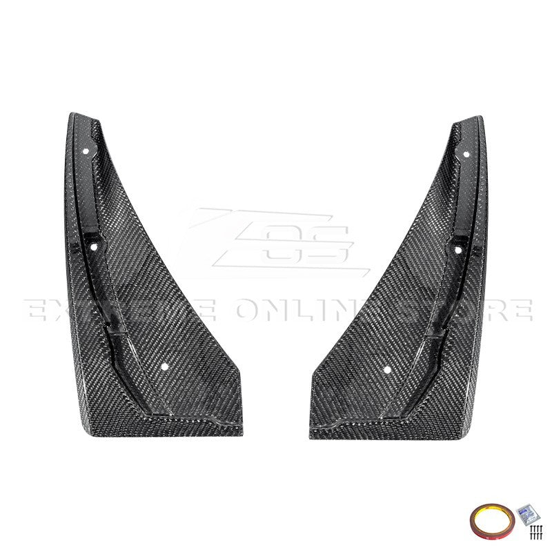2020-2026 Cadillac CT4 & CT4-V Blackwing | Carbon Fiber Mud Flaps Splash Guards