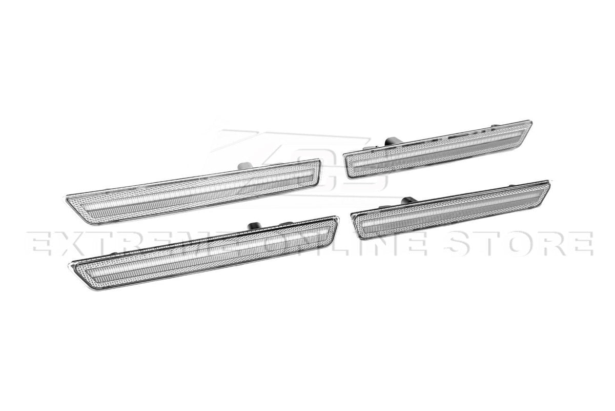 2015-2023 Dodge Challenger | Front Amber & Rear Red LED Reflector Light Set