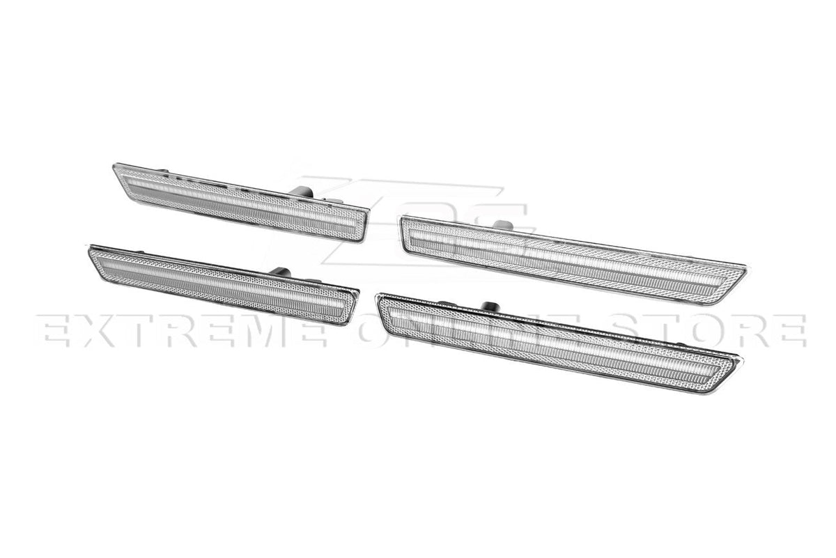 2015-2023 Dodge Challenger | Front Amber & Rear Red LED Reflector Light Set