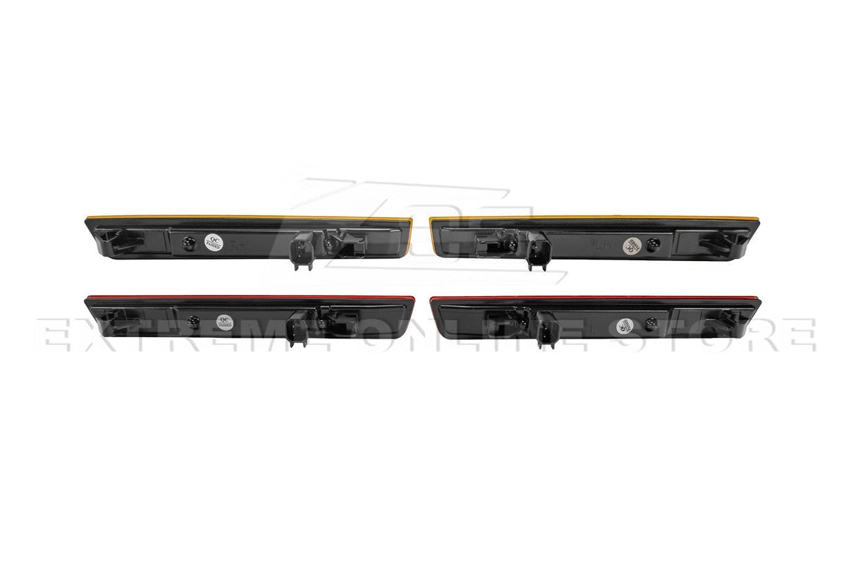 2015-2023 Dodge Challenger | Front Amber & Rear Red LED Reflector Light Set