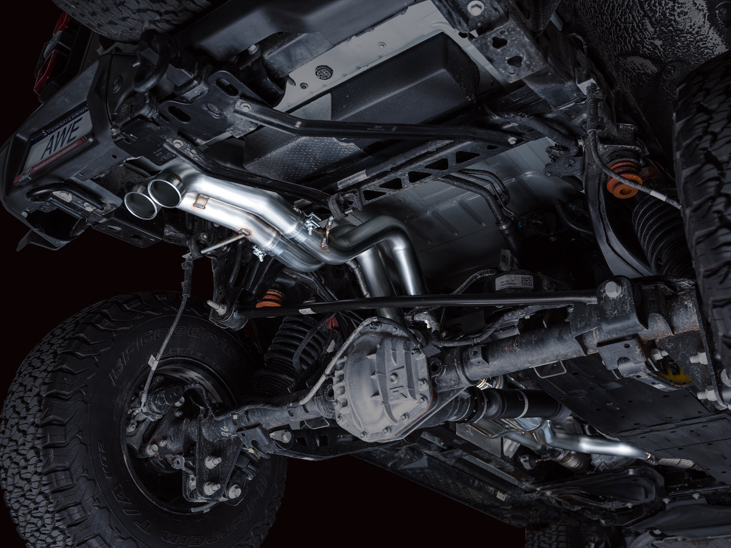 AWE SwitchPath Exhaust for Ford Bronco Raptor - Dual BashGuards
