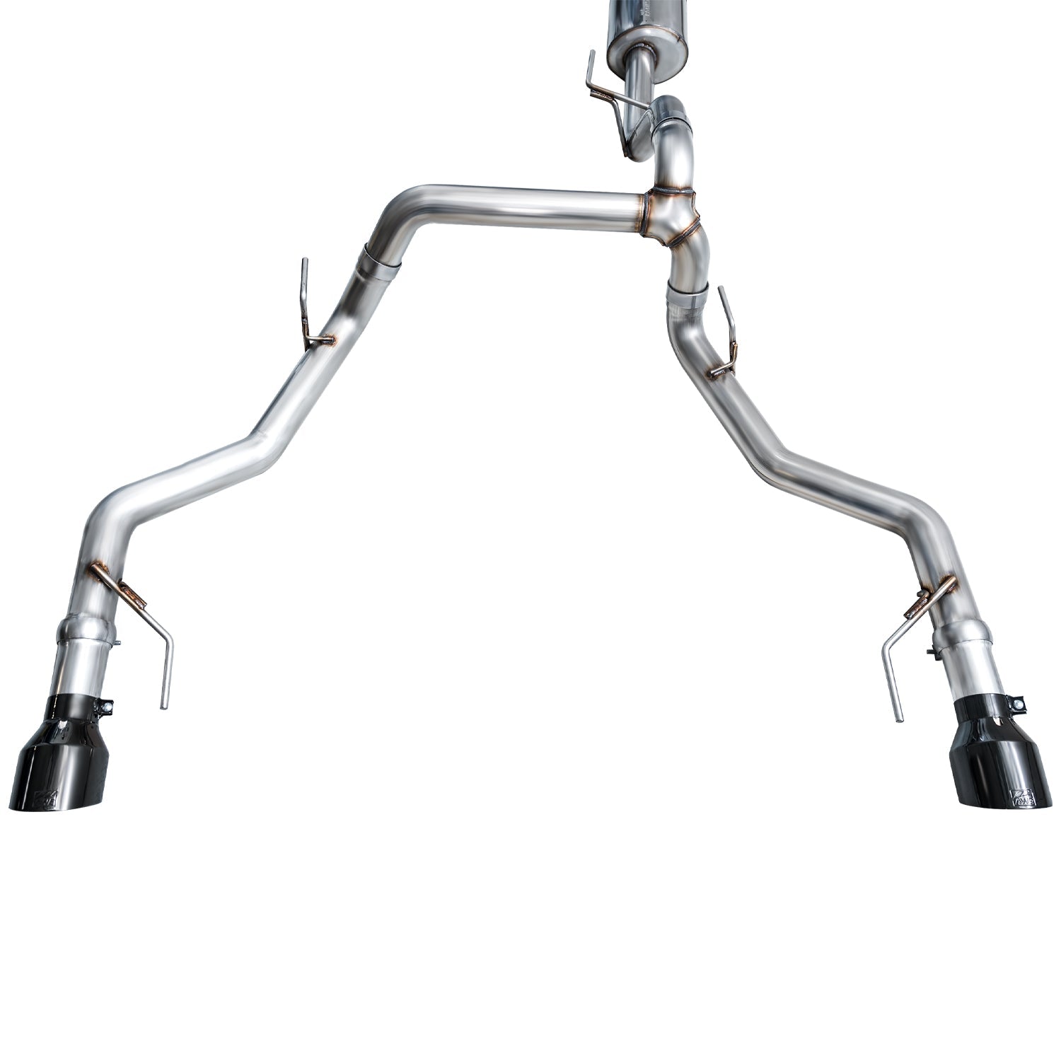 AWE 0FG Non-Resonated Catback for '21+ Ford F-150 Tremor (With Bumper Cutouts) - Diamond Black Tips