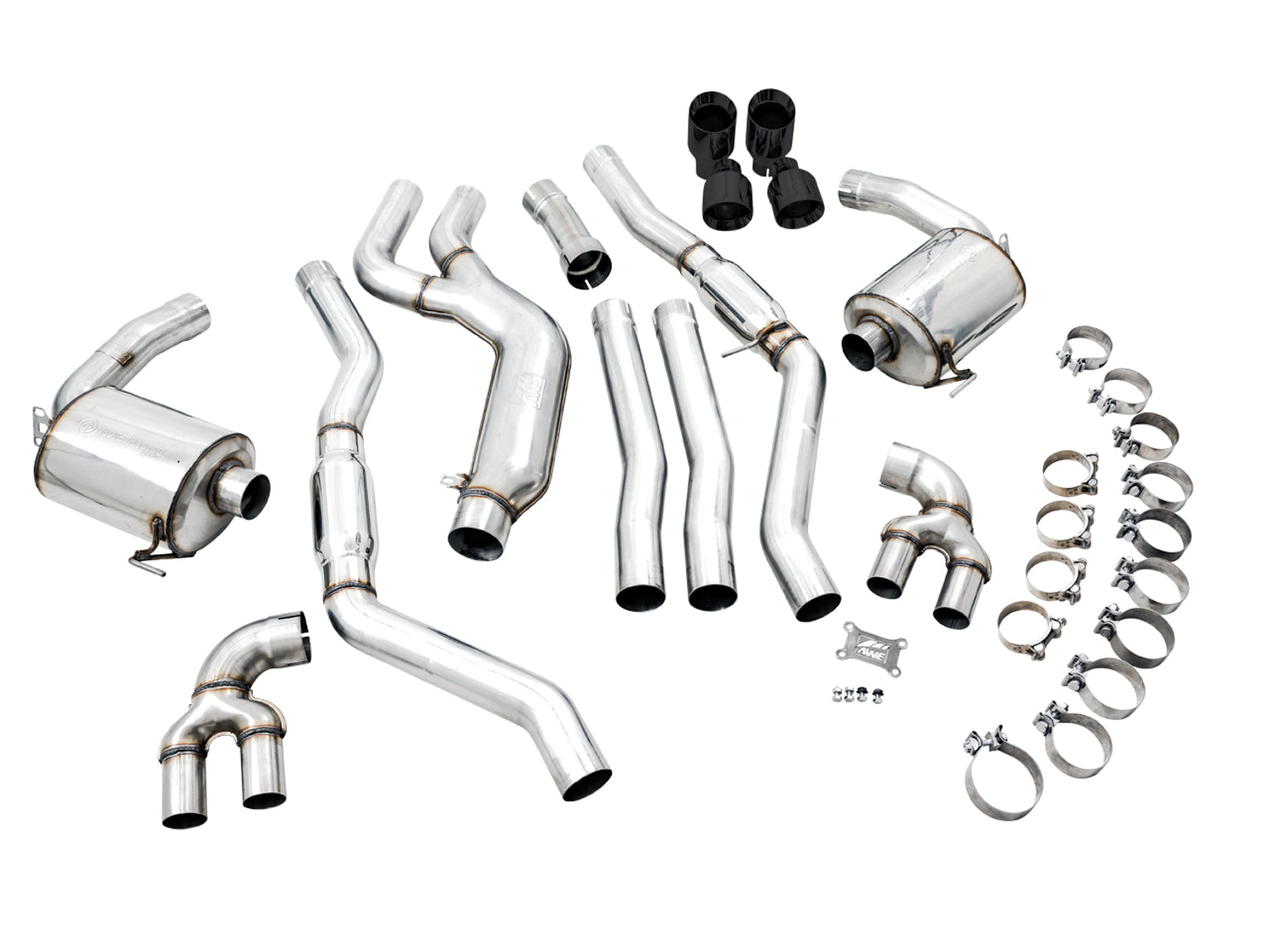 AWE Resonated Touring Edition Exhaust for G2X M340i / M440i - Diamond Black Tips
