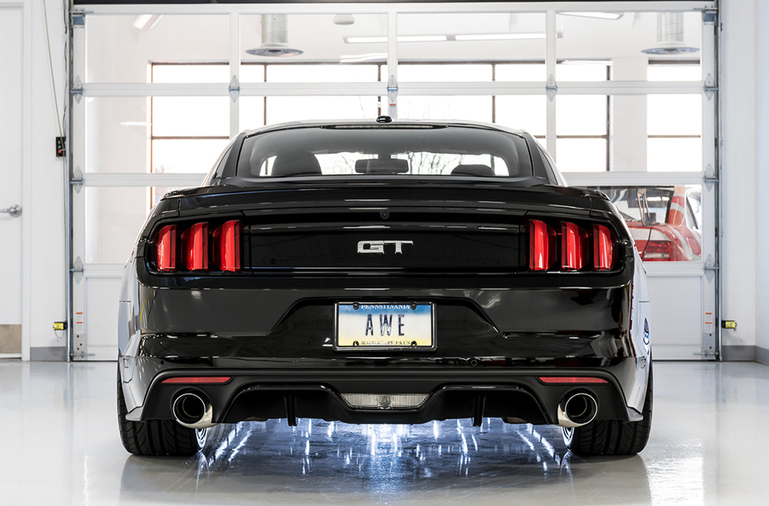 AWE Touring Edition Cat-back Exhaust for S550 Mustang GT - Dual Tip - Chrome Silver Tips