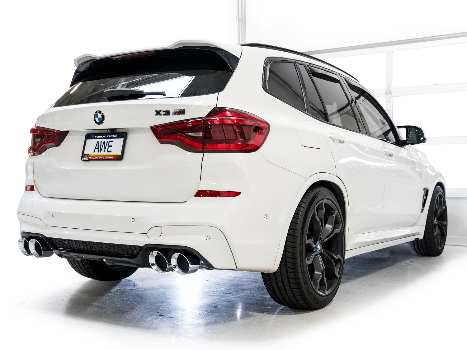 AWE Valved SwitchPath™ Axleback Exhaust for BMW F97 X3 M / F98 X4 M - Chrome Silver Tips