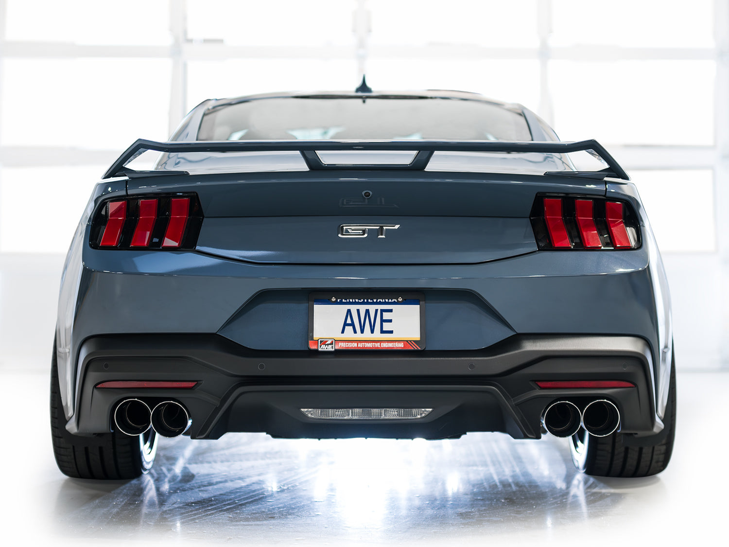 AWE SwitchPath™ Exhaust for S650 Ford Mustang GT Fastback - Quad Chrome Silver Tips