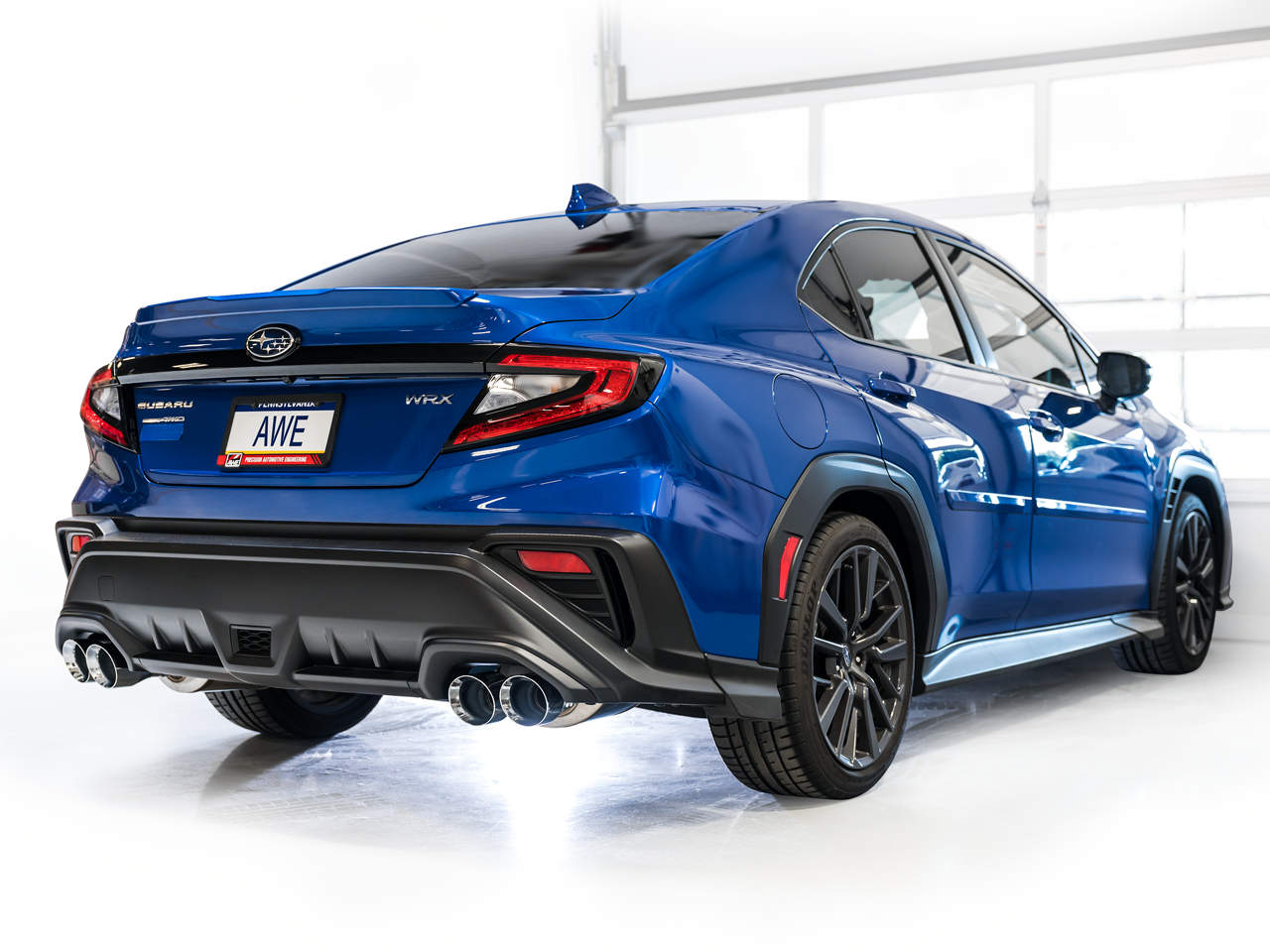 AWE Track Edition Axleback Exhaust for VB Subaru WRX - Chrome Silver Tips