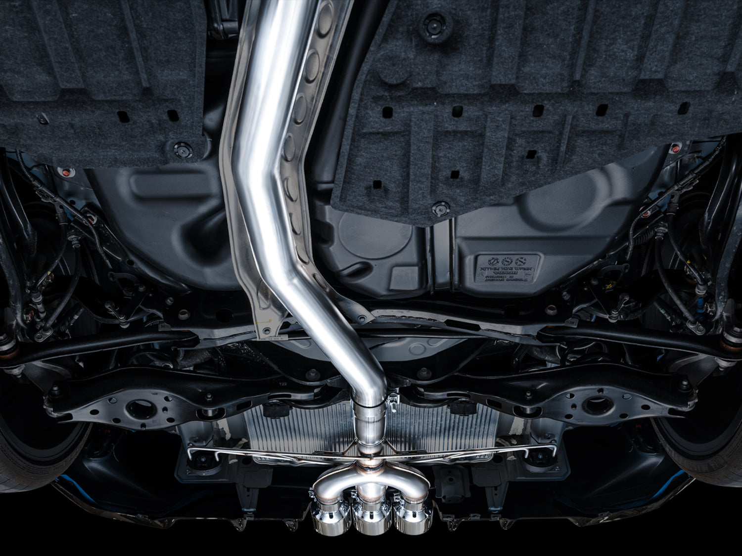 AWE Track Edition Exhaust for FL5 Civic Type R - Triple Chrome Silver Tips