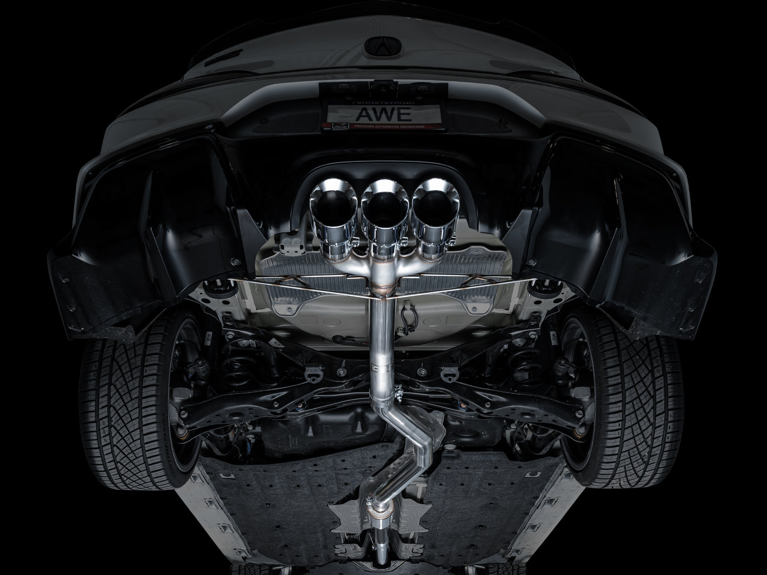 AWE Track Edition Exhaust for DE5 Integra Type-S - Triple Chrome Silver Tips