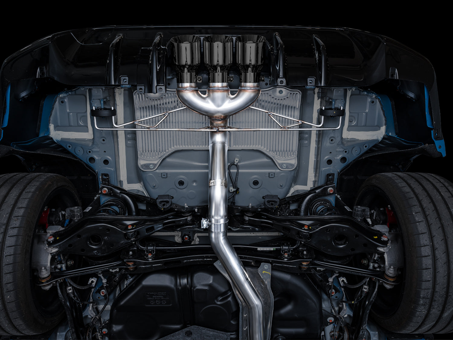 AWE Track Edition Exhaust for FL5 Civic Type R - Triple Diamond Black Tips