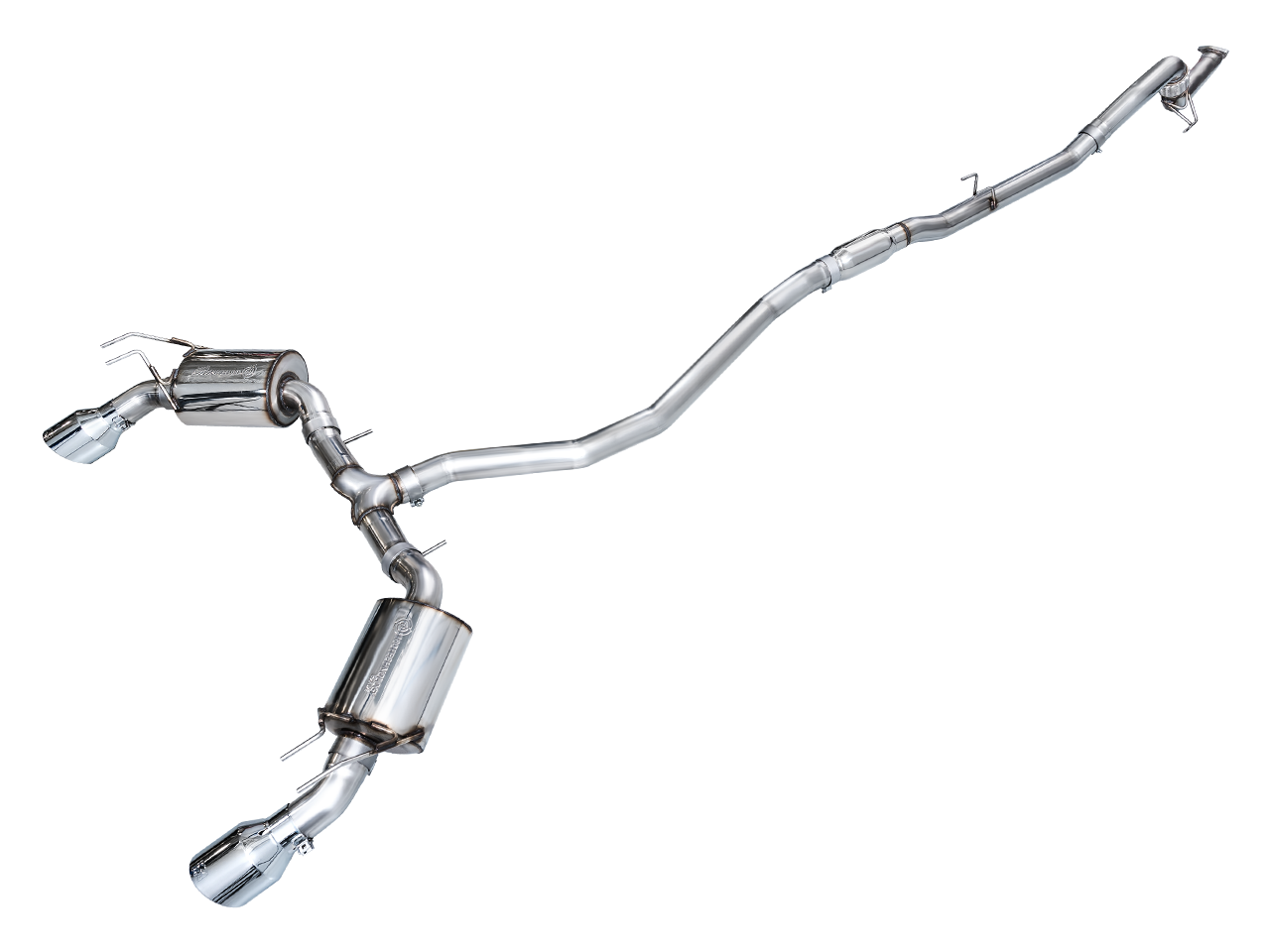 AWE Touring Edition Exhaust for FE1 Civic Si/DE4 Acura Integra - Chrome Silver Tips