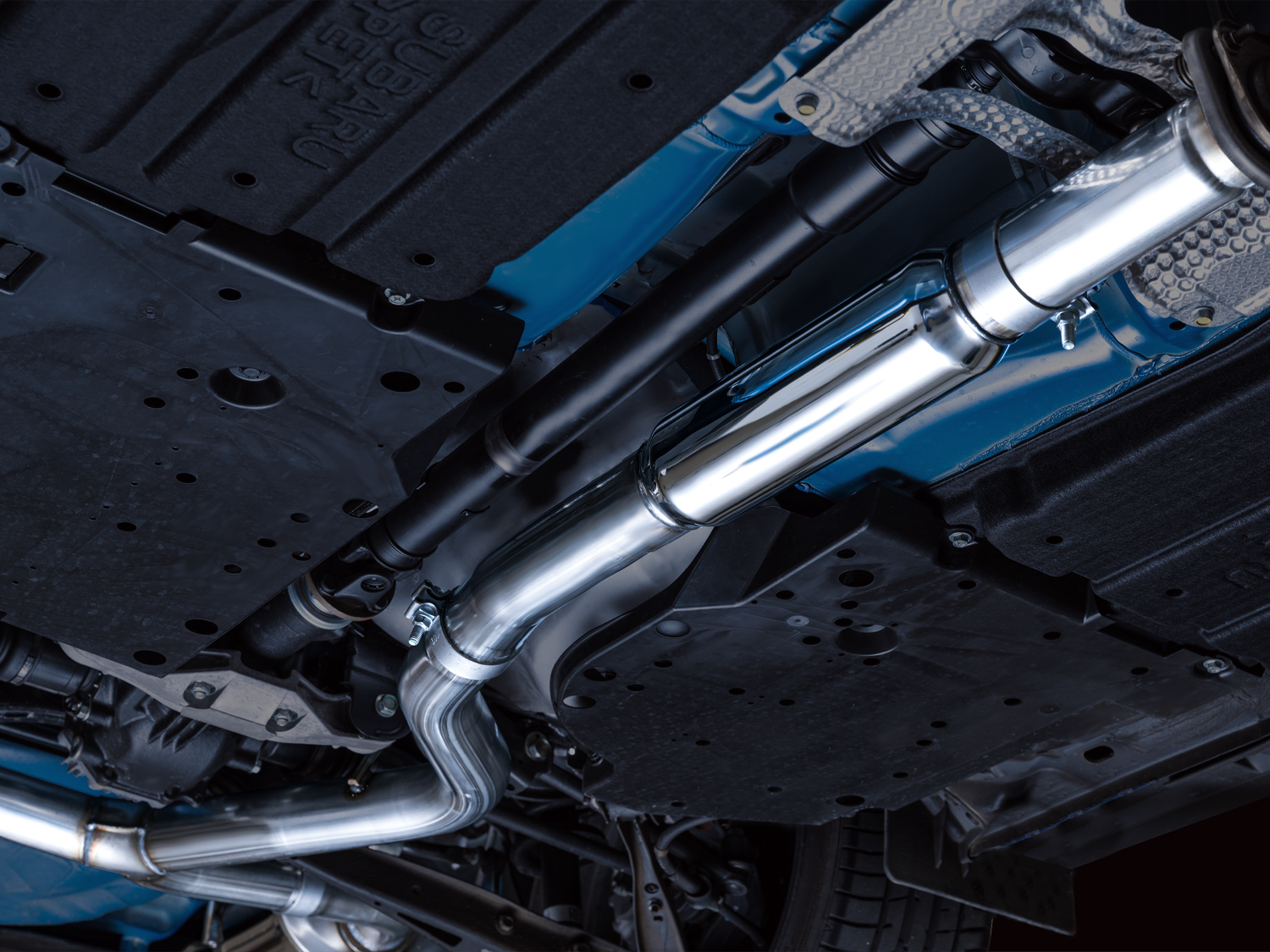 AWE Track Edition Exhaust for VB Subaru WRX - Diamond Black Tips
