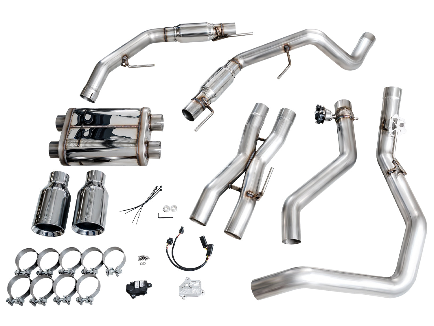 AWE SwitchPath™ Exhaust for Gen 3 Raptor - Chrome Silver Tips