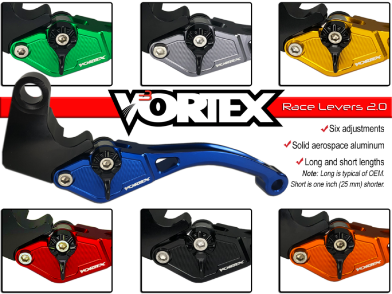 Vortex Racing H-L216 B22 Clutch Lever Long- Orange-Levers-Grocery Getter Performance
