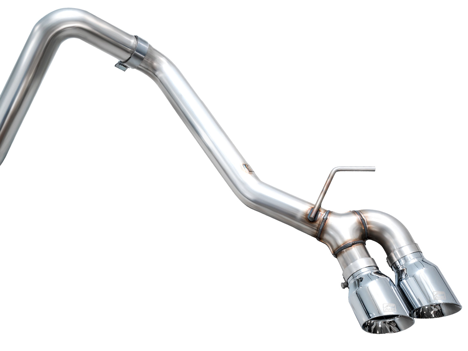 AWE 0FG Exhaust for 4th Gen Toyota Tacoma - Dual Chrome Silver Tips