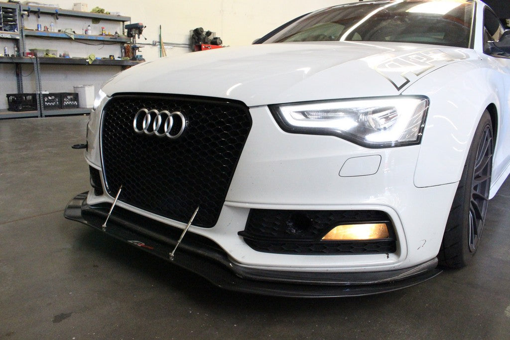 Audi S5 / RS5 Stock Bumper Carbon Fiber Front Wind Splitter 2013-2016-Front Wind Splitter-Grocery Getter Performance
