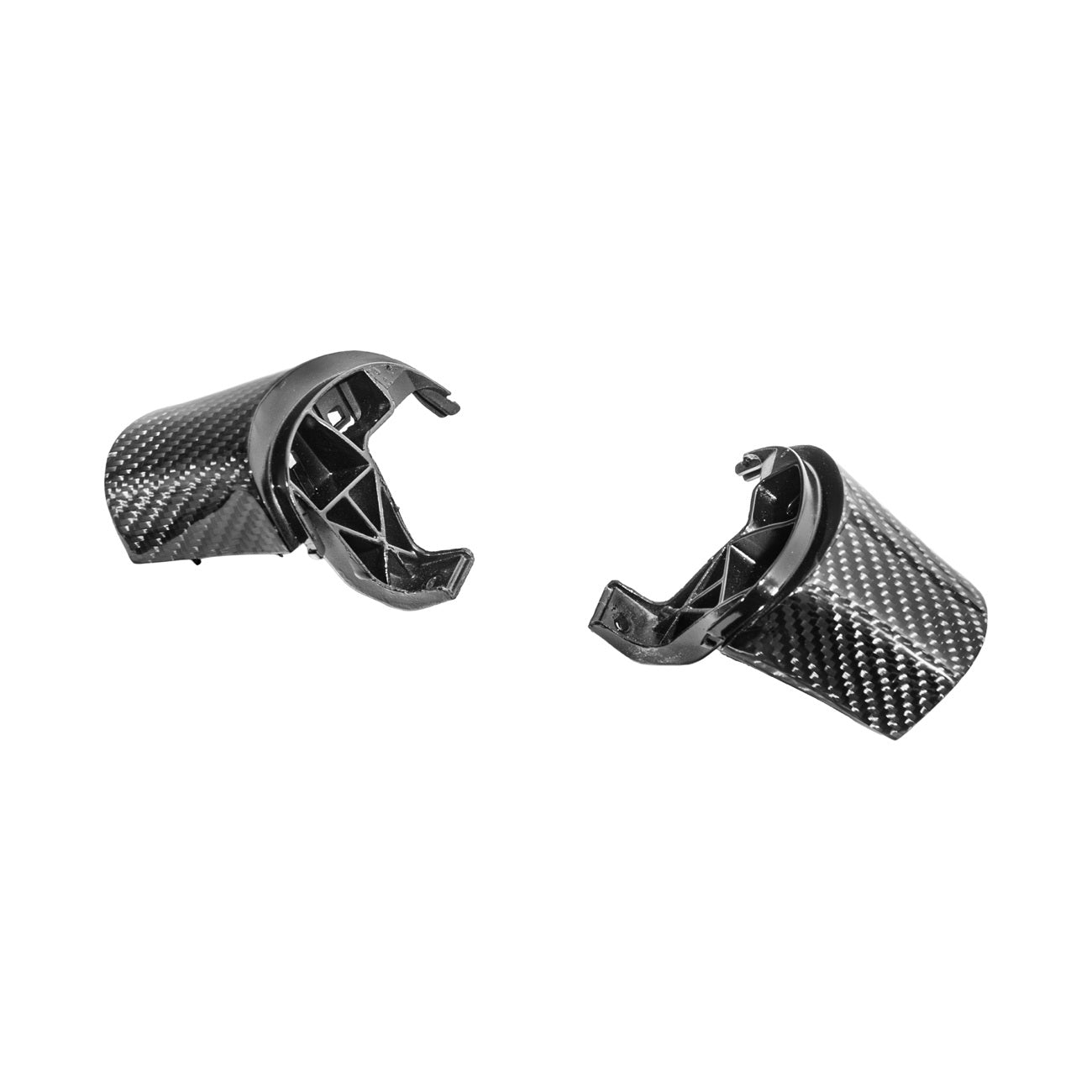 Corvette C6 Dry Carbon Fiber Steering Wheel Button Control Bezel Covers
