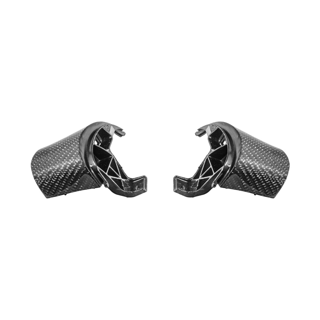 Corvette C6 Dry Carbon Fiber Steering Wheel Button Control Bezel Covers