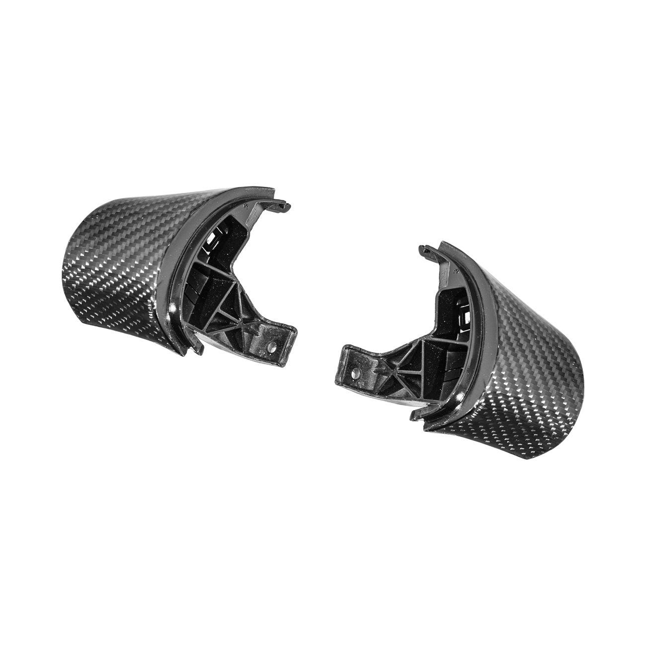 Corvette C6 Dry Carbon Fiber Steering Wheel Button Control Bezel Covers